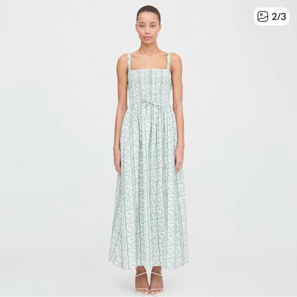 Hill House Home Anita Nap Dress - Green Provence Floral NWT M Green Provence